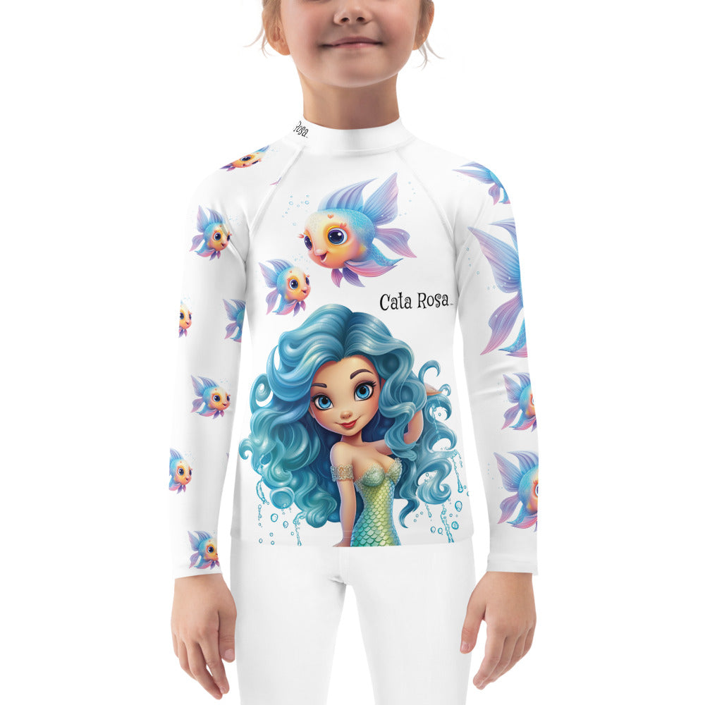 Blue Mermaid Kids Rash Guard