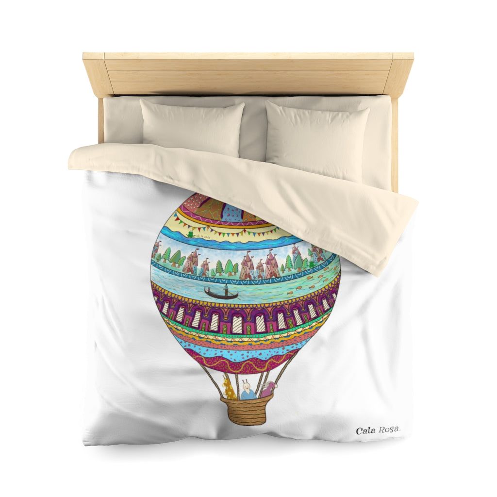 Cata Rosa Hot Air Balloon Art Duvet Cover